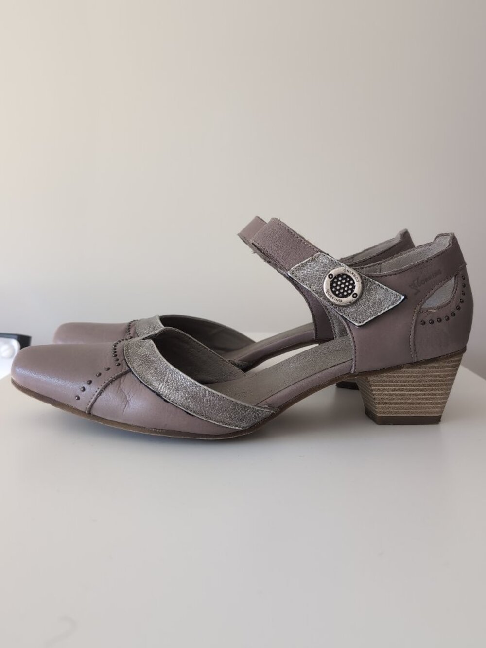 Dorking Leather Heeled Mary Janes